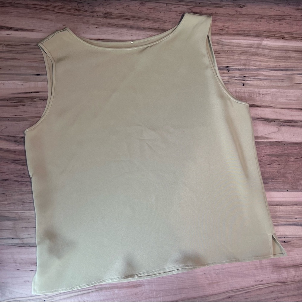 Peter Cohen Quiet Luxury 100% Silk Tank Top Size M Minimalist Sleeveless Top
